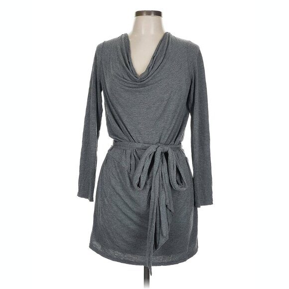 Haute Hippie Backless Modal Maxi Dress Size L Gray Lined Mini Long Sleeve Large - Picture 2 of 6